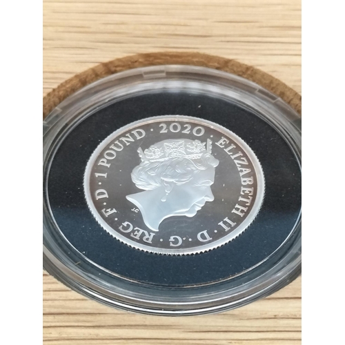 25 - Boxed Royal Dutch Mint 'Europe Remembers' Silver 2 Coin Set with Oak Coin Holder and Glass Commemora... 