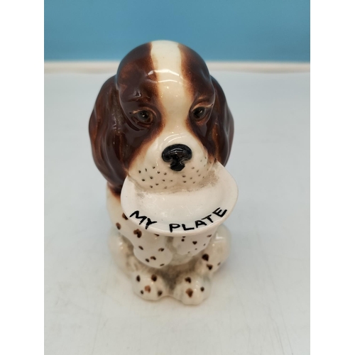 341 - Beswick 11cm Figure of a Spaniel 'My Plate' No 1054.