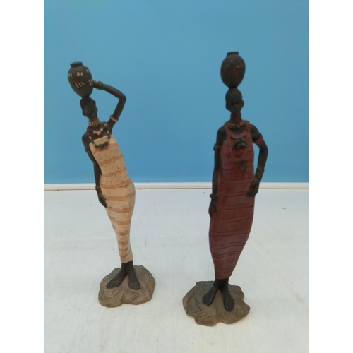 345 - Collection of African Tribal Figures. Tallest 48cm.