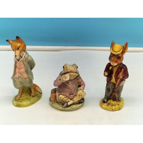 348 - Beswick Beatrix Potter Figure of 'Foxy Whiskered Gentleman', Royal Albert Beatrix Potter 'Jeremy Fis... 