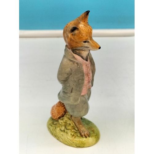 348 - Beswick Beatrix Potter Figure of 'Foxy Whiskered Gentleman', Royal Albert Beatrix Potter 'Jeremy Fis... 