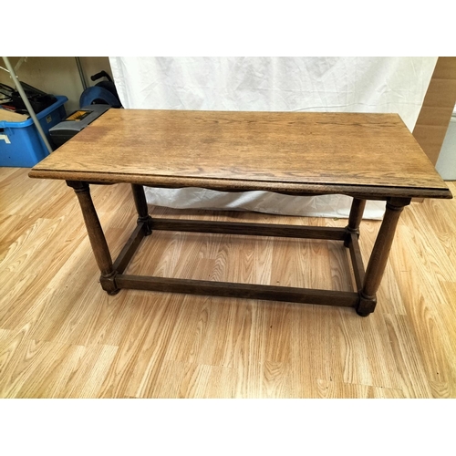 355 - Wooden Long John Coffee Table. 46cm High, 90cm x 45cm. Collection Only.