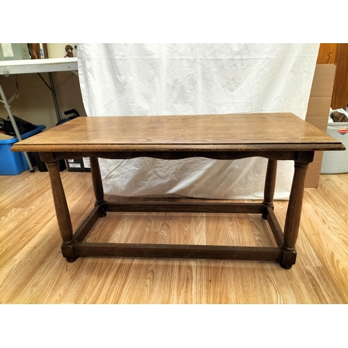 355 - Wooden Long John Coffee Table. 46cm High, 90cm x 45cm. Collection Only.