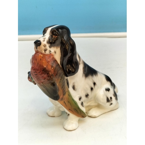 37 - Royal Doulton 14cm Figure of Spaniel with Pheasant. HN1138