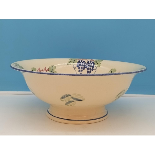 378 - Poole Pottery Footed 'Grape and Vine' Bowl. 12cm High, 31cm Diameter.