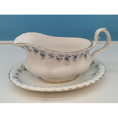 472 - Royal Albert 'Memory Lane' Gravy Boat and Undertray plus Twin Handled Lidded Tureen. Seconds Quality... 