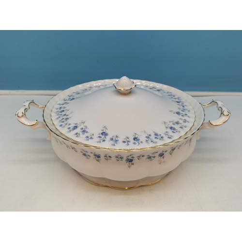 472 - Royal Albert 'Memory Lane' Gravy Boat and Undertray plus Twin Handled Lidded Tureen. Seconds Quality... 