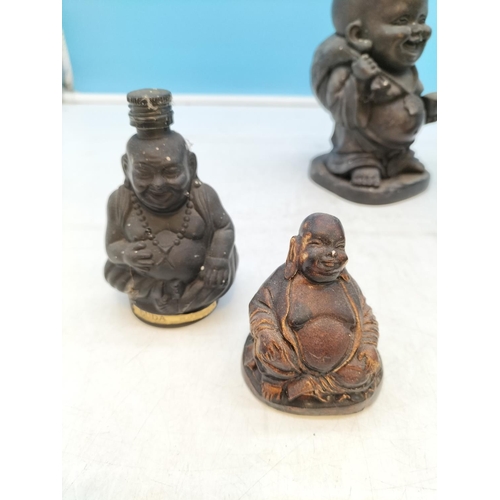 473 - Collection of Ceramic and Resin Buddha Figures. Tallest 32cm.