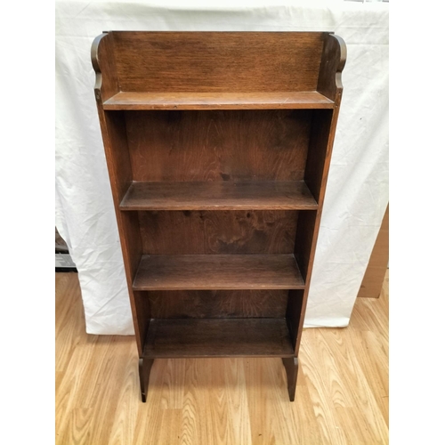 488 - Small Wooden Free Standing Bookcase. 97.5cm High, 46cm x 14.5cm. Collection Only.