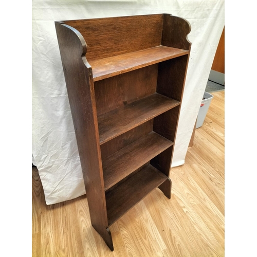 488 - Small Wooden Free Standing Bookcase. 97.5cm High, 46cm x 14.5cm. Collection Only.