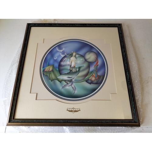 122 - Framed and Mounted Art Nouveau Style Picture, Pencil Signed Heinrich Nicholas Denonelly. 58cm x 58cm... 