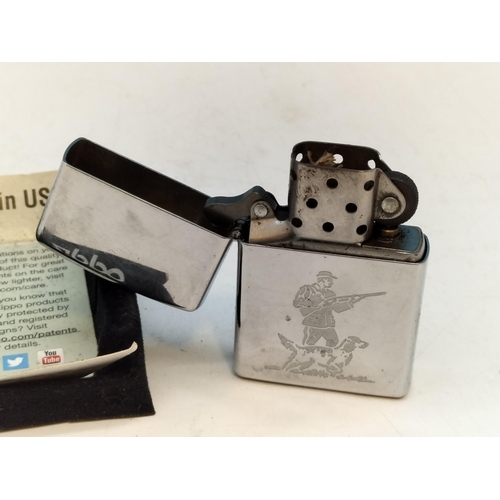 125 - Zippo 'Hunter and Dog' Design Lighter.