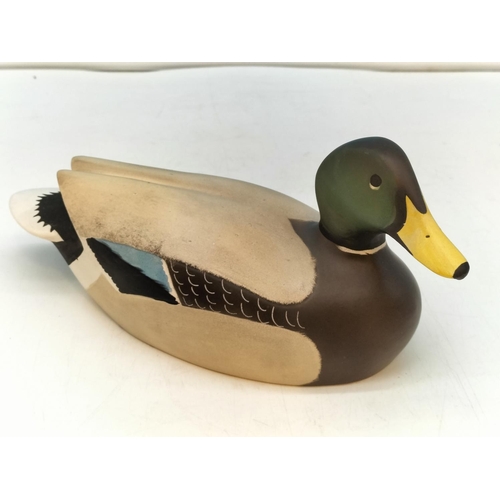 125A - Royal Doulton 'Mallard Male' Duck Figure HN3512. 22cm x 9cm x 9.5cm.