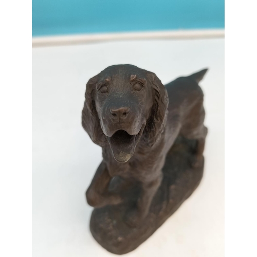 170 - Heredities Cold Cast Bronze Figure of a Springer Spaniel. Signed J Spouse. 15cm High, 16cm x 6cm.