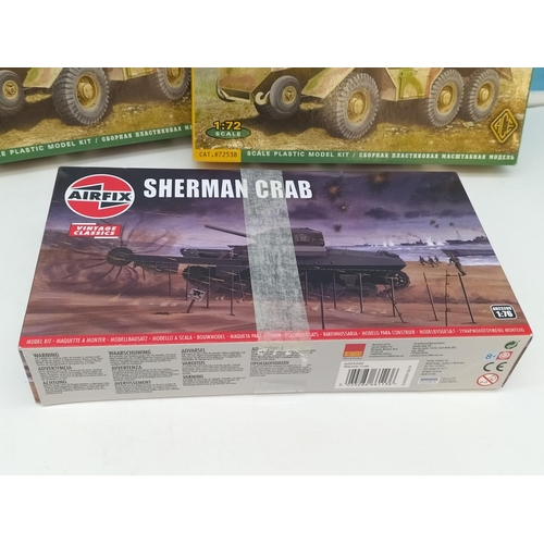 171 - Military Model Kits (5) to include Sherman Crab.