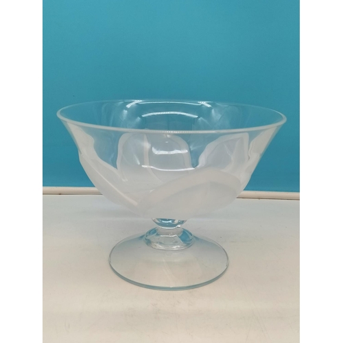 193 - J G Durand Glass Footed Bowl. 17cm High, 23cm Diameter.