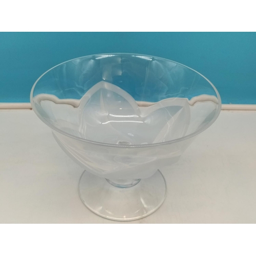 193 - J G Durand Glass Footed Bowl. 17cm High, 23cm Diameter.