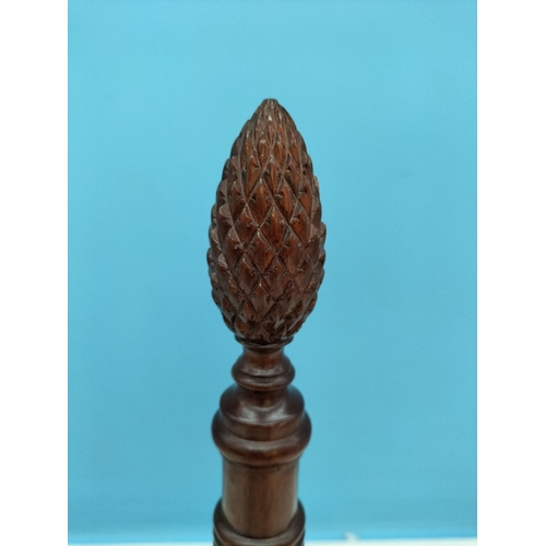 202 - Mahogany Bottle Carrier/Holder. 45cm High, 20cm x 20cm.