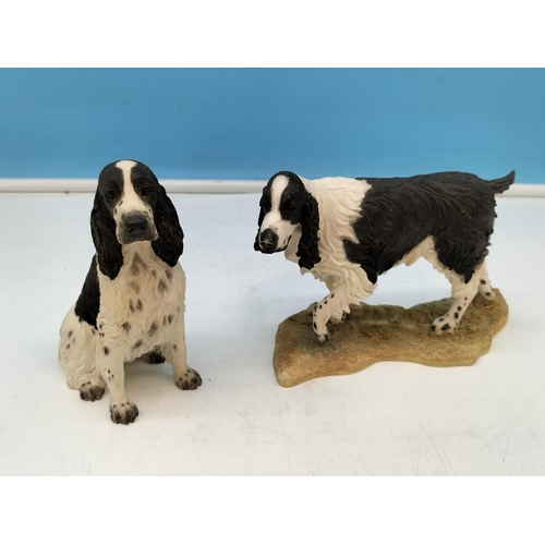 282 - Border Fine Arts and Sherratt and Simpson (89086) Figures of Springer Spaniels. Tallest 13cm.