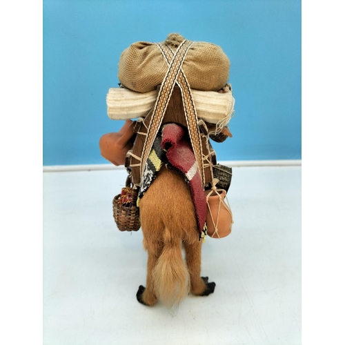 283 - Hand Crafted Model of a Camel with Load. 25cm High, 25cm x 16cm.