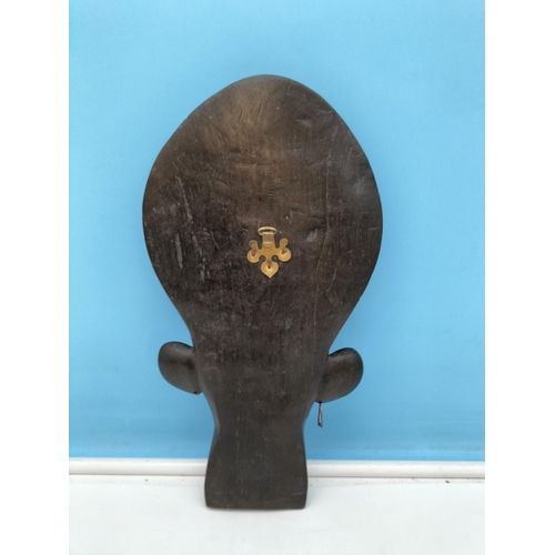 310 - African Hand Carved Mask. 31cm x 17cm x 5cm.