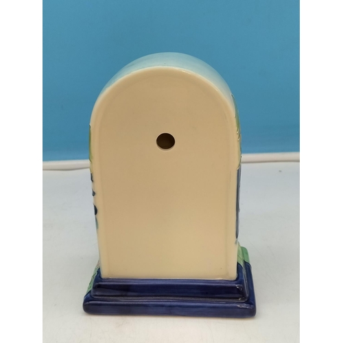 35A - Old Tupton Ware Tubelined Mantel Clock plus Matching Photo Frame. Clock Measures 17cm x 11cm x 7.5cm... 