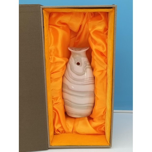 402 - Dangyangyu Jiaozuo Chinese Twisted Colour Porcelain 24cm Vase with Box and Certificate.