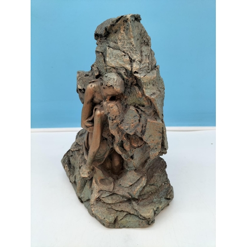 403 - Resin Sculpture of an Erotic Couple. 24cm High, 18cm x 13cm.