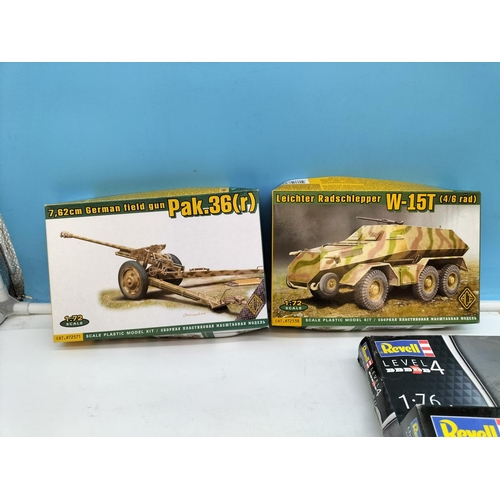 485 - Military Model Kits (5) to include Sherman Crab.