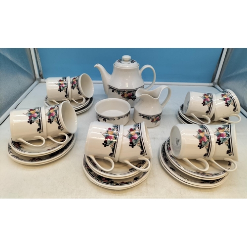 105A - Royal Doulton 33 Piece Tea Set in the 'Autumn Glory' Pattern to include Teapot, Milk Jug, Sugar Bowl... 