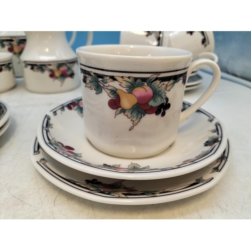 105A - Royal Doulton 33 Piece Tea Set in the 'Autumn Glory' Pattern to include Teapot, Milk Jug, Sugar Bowl... 