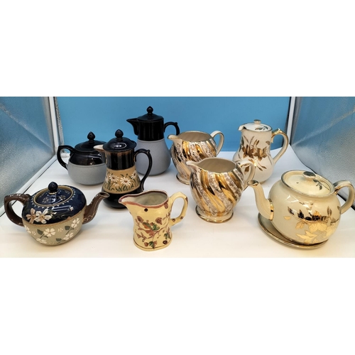 110A - Collection of Teapots, Water Jugs and Hot Water Pots to include Sadler, Lovatt Langley, etc.