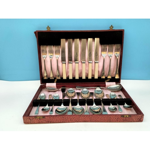 191 - Cased Six Setting Cutlery Set plus Ceramic Cruet Set.