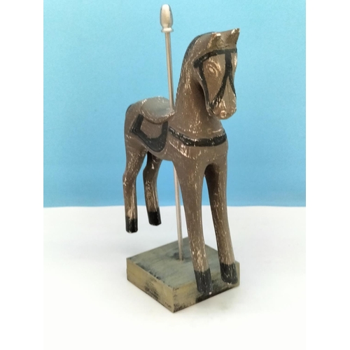 227 - Carousel Horse Ornament. 34cm High, 22cm x 10cm.