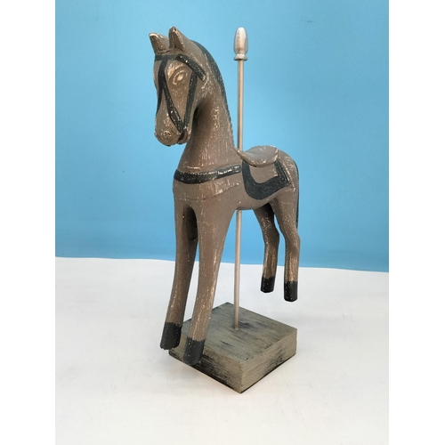 227 - Carousel Horse Ornament. 34cm High, 22cm x 10cm.