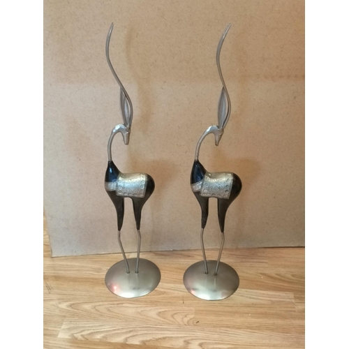 232 - Tall Modern Styled Antelope Figures (2). 68cm Tall.