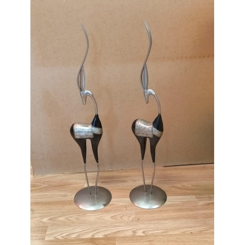 232 - Tall Modern Styled Antelope Figures (2). 68cm Tall.