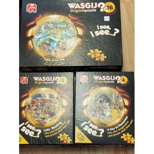 285A - Wasgij Puzzles (9) plus One Other. Vendors Description - Open but Complete.