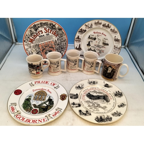 288 - Collection of Mining Related Ceramics to include Mugs and Plates, etc.