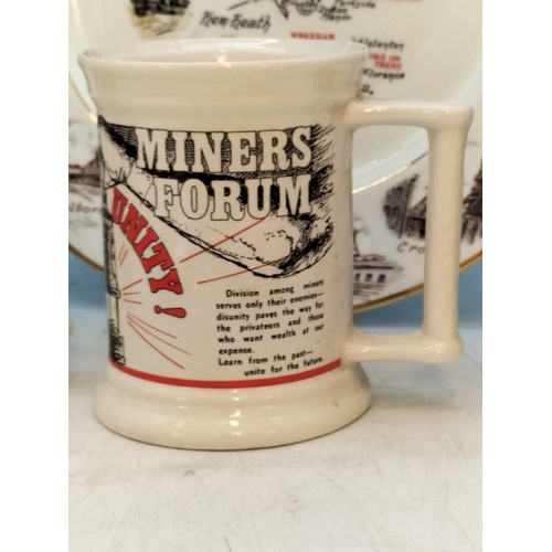 288 - Collection of Mining Related Ceramics to include Mugs and Plates, etc.