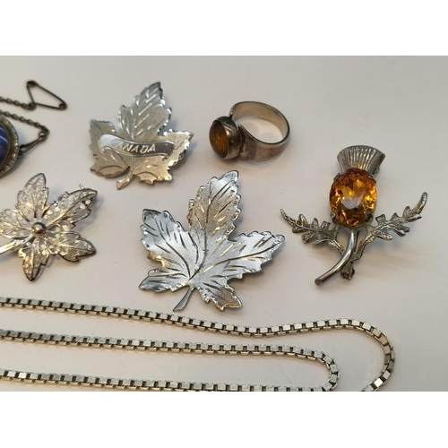 297 - Collection of Sterling Silver and 925 Jewellery to include Brooches, 18