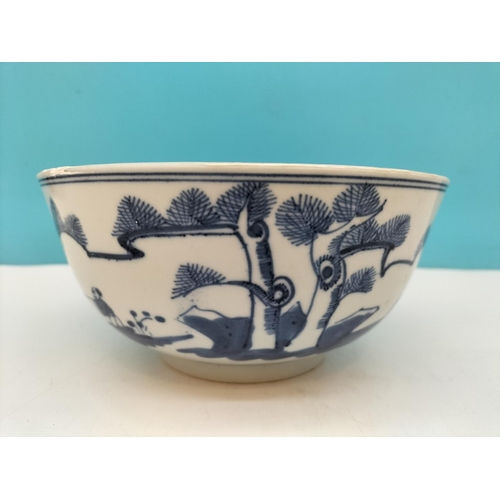 220A - Late 20th Century Chinese Bowl. 9cm High, 18cm Diameter. Small Repair to Rim.