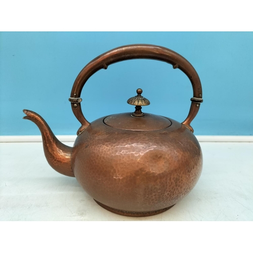 245A - Collection of Copper Ware to include Pan, Jelly Mould, Kettles, Tray (60cm x 40cm A/F).