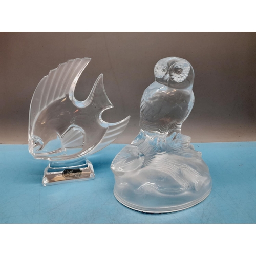 712 - Good Collection of Glass to include J G Durand Fish, Crystal D'Arques Owl and RCR 28cm Dancing Figur... 