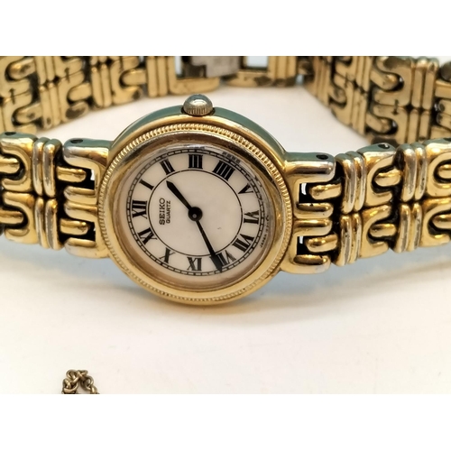 594 - Rotary Rolled Gold Ladies Watch, Seiko Ladies Watch and Pocket Watch on Chain.