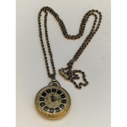 594 - Rotary Rolled Gold Ladies Watch, Seiko Ladies Watch and Pocket Watch on Chain.