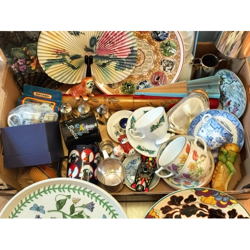 360 - Box of Ceramics and Plated Ware to include Royal Worcester, Royal Doulton, Portmeirion, Walker and H... 