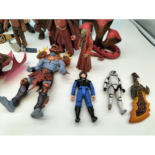 361 - Collection of Mixed Action Figures to include Marvel Figures, Darth Vader Clock, etc.