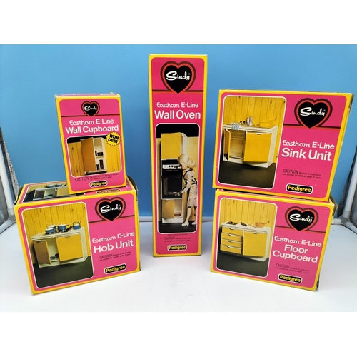 122 - Boxed Vintage 1970's Pedigree Sindy Eastham E-Line Kitchen Set to include Wall Oven (44550), Sink Un... 