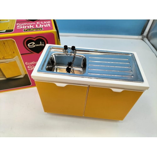 122 - Boxed Vintage 1970's Pedigree Sindy Eastham E-Line Kitchen Set to include Wall Oven (44550), Sink Un... 